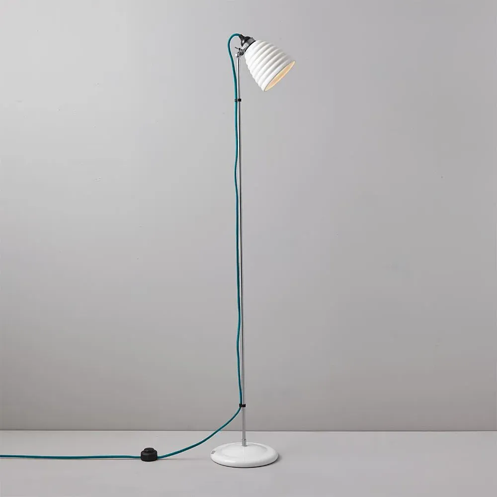 Floor Lamp with Green Cable - White, Bone China