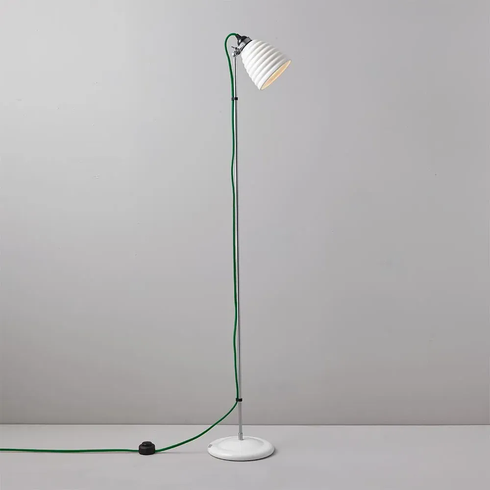 Floor Lamp with Green Cable - White, Bone China