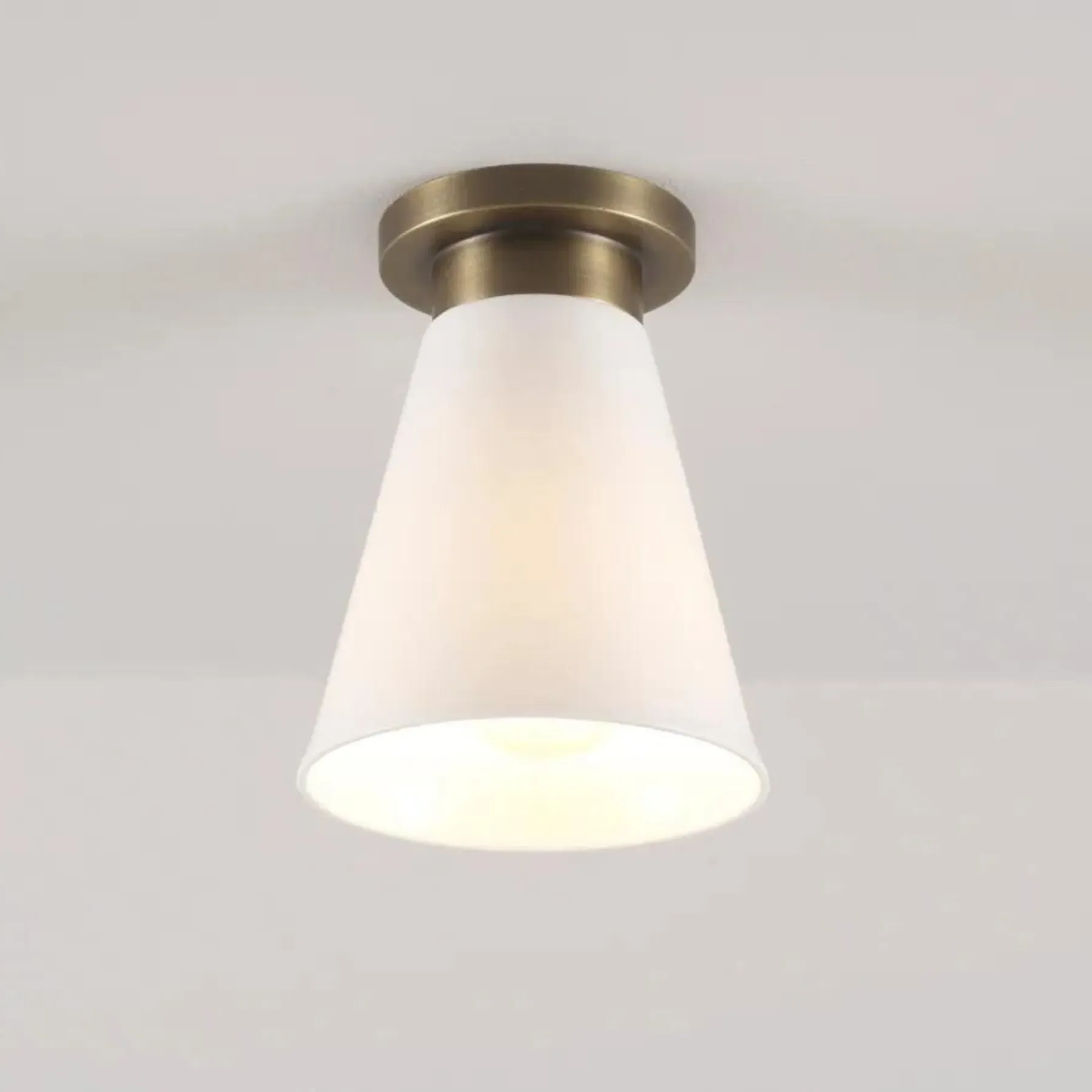 Flowerpot Ceiling Light - Brushed Aluminium
