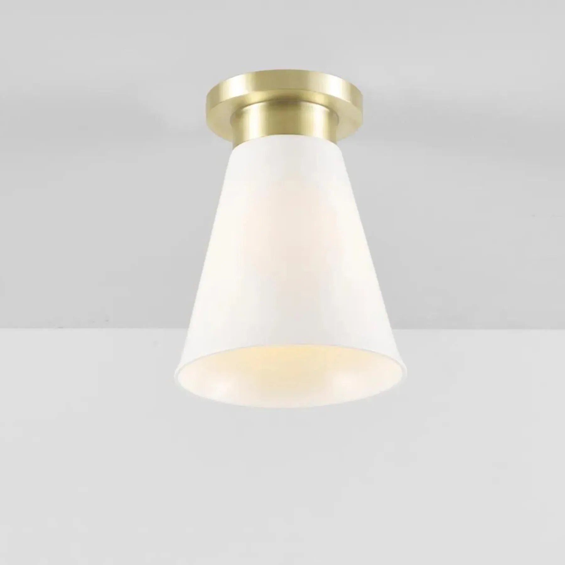 Flowerpot Ceiling Light - Brushed Aluminium