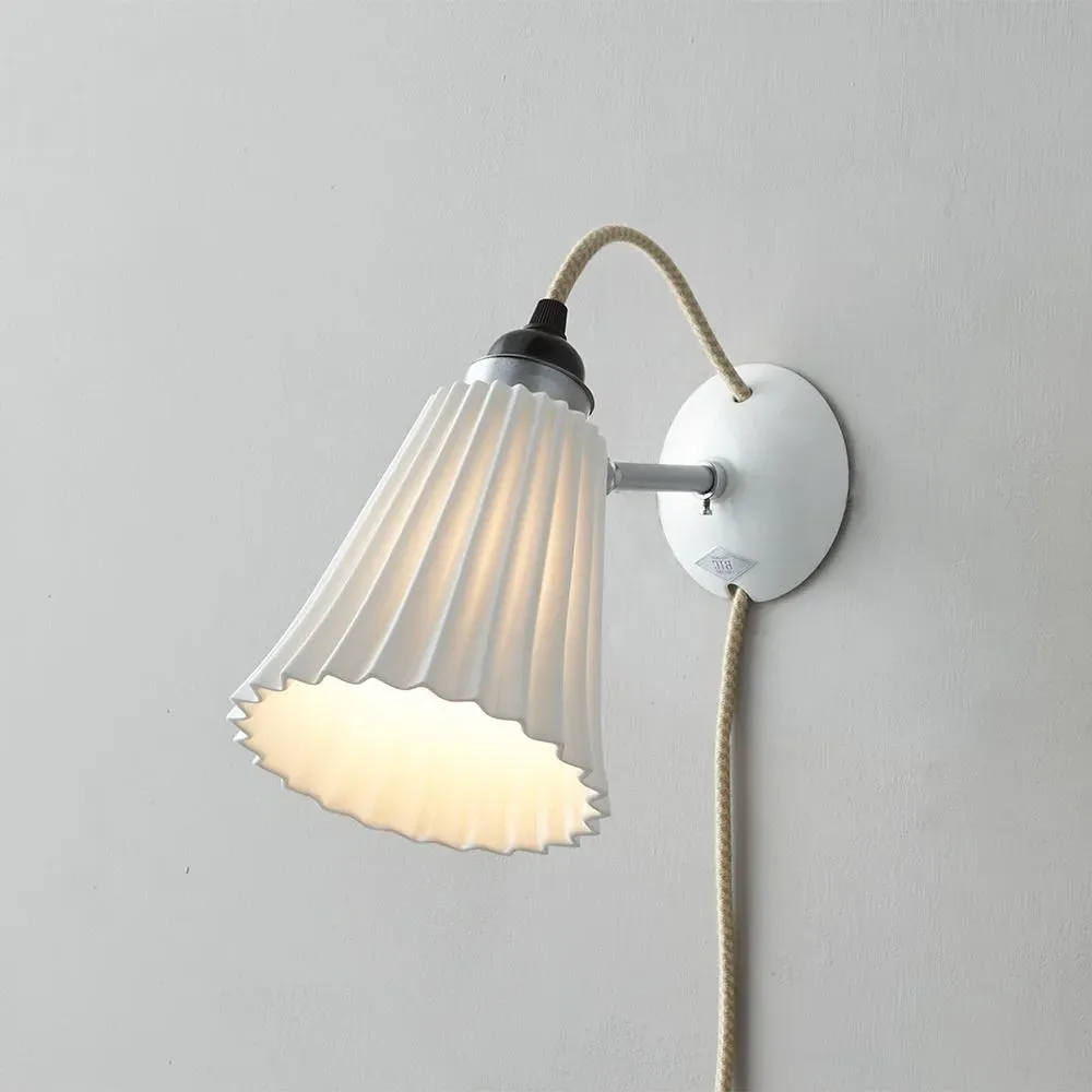 Hector Pleat Wall Light with Plug & Switch image