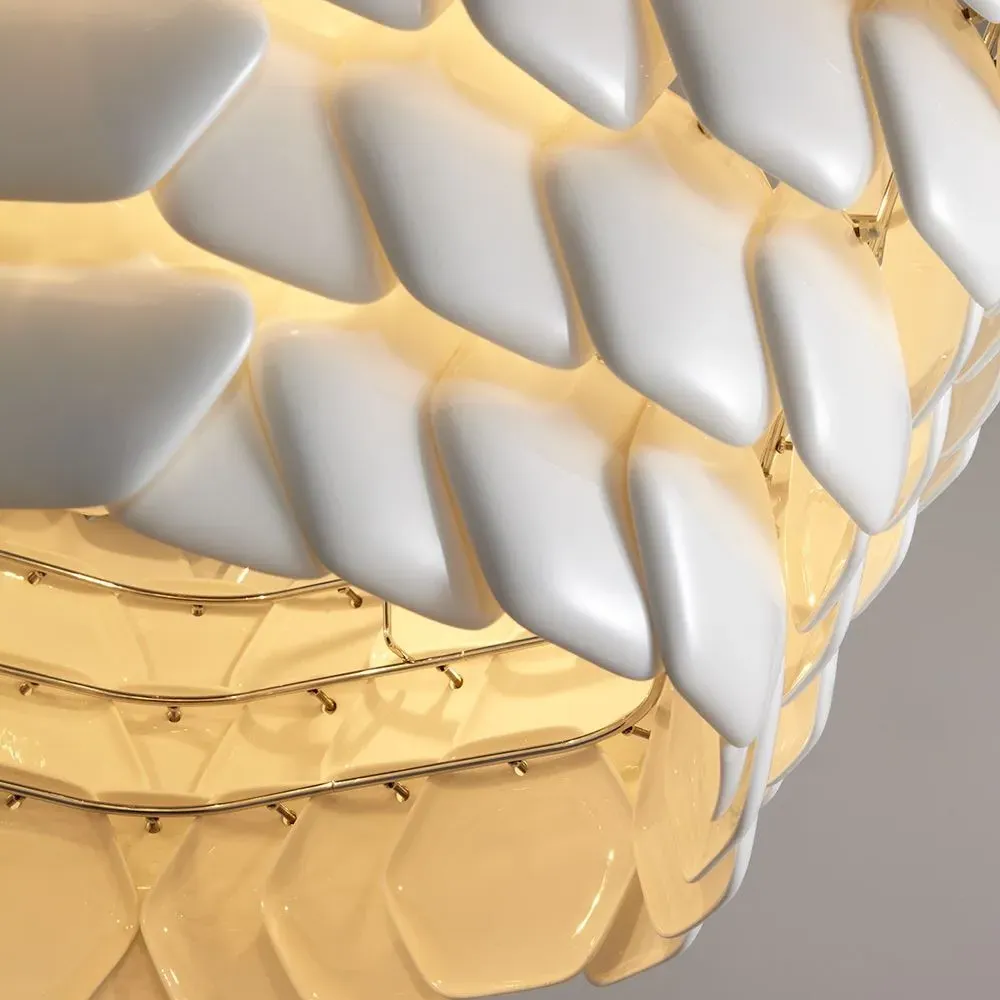 Hexagonal Pendant Light - Bone China