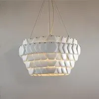 Hexagonal Pendant Light - Bone China