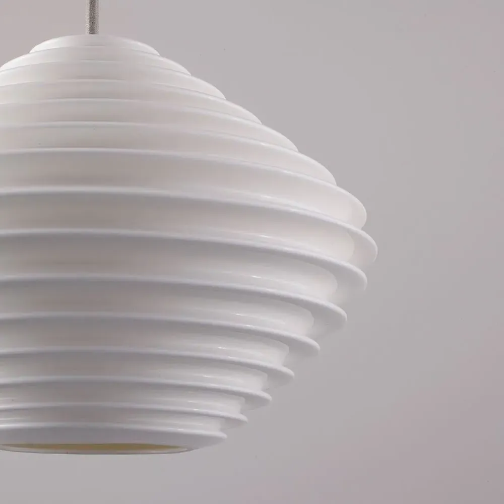 Horizontal Pendant Light - White, Bone China