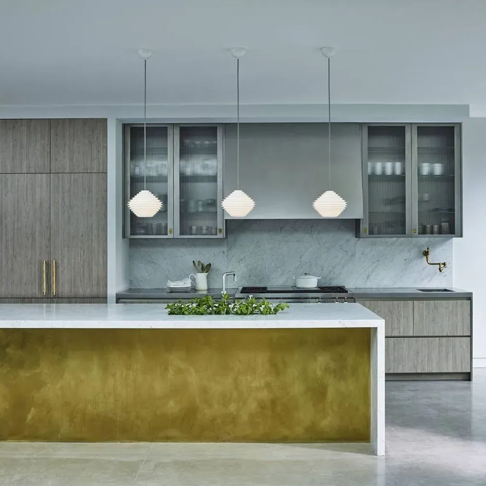 Horizontal Pendant Light - White, Bone China