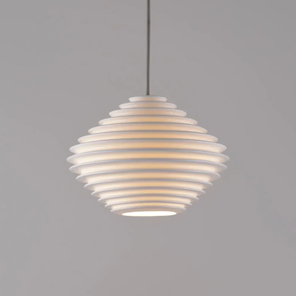 Horizontal Pendant Light - White, Bone China