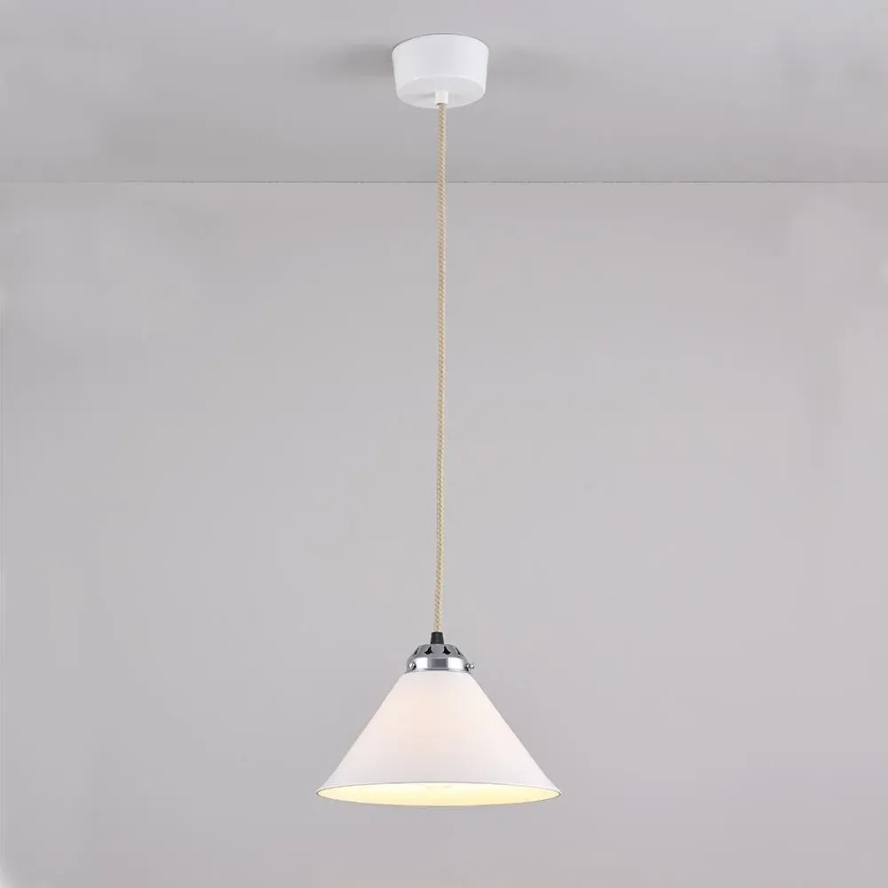 Large Pendant Light - White, Bone China