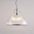 Large Pendant Light with Prismatic Glass - Aluminium