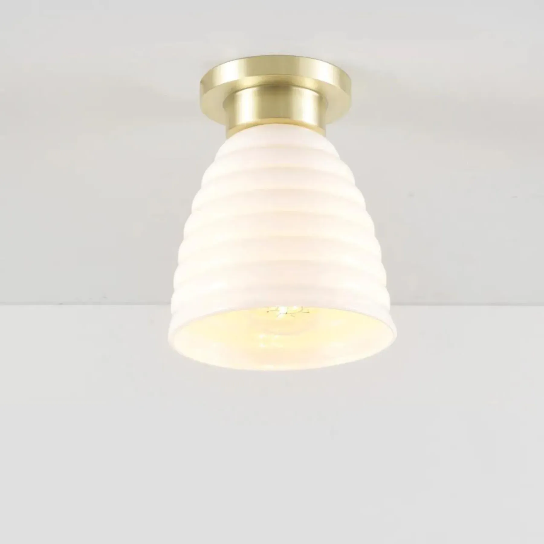 Medium Ceiling Light - Antique Brass, Bone China