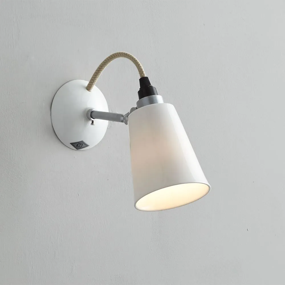 Medium Flowerpot Wall Light with Switch - Bone China