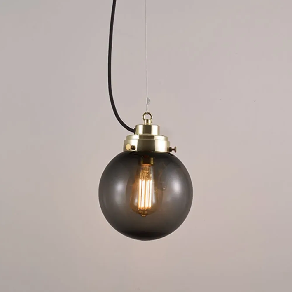 Medium Globe Pendant Light - Anthracite, Glass