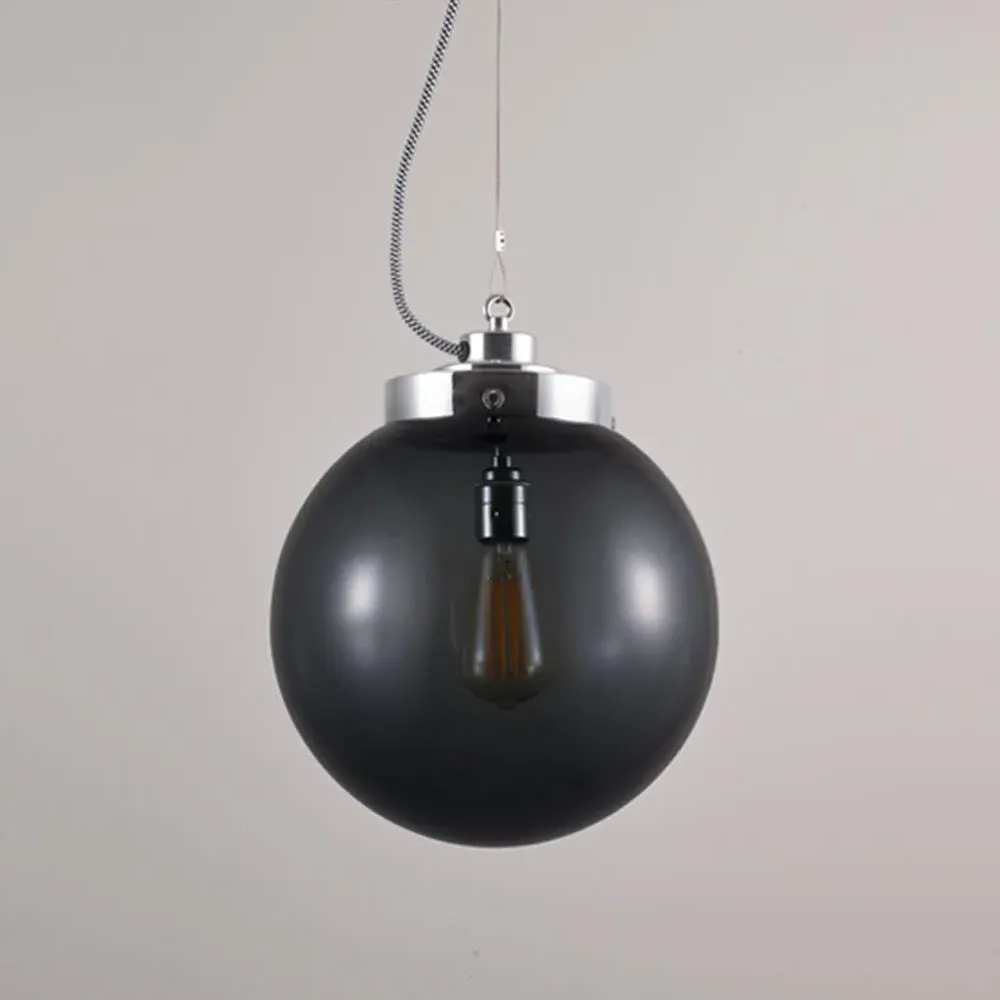 Medium Globe Pendant Light - Anthracite, Glass