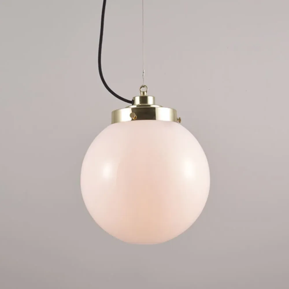 Medium Globe Pendant Light - Opal, Glass