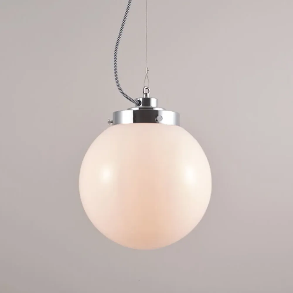 Medium Globe Pendant Light - Opal, Glass