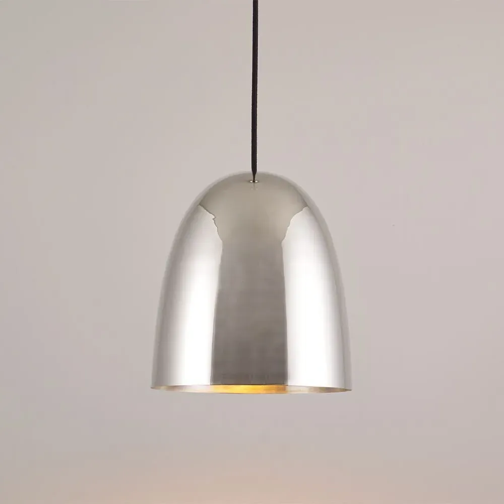 Medium Pendant Light - Nickel, Polished Metal