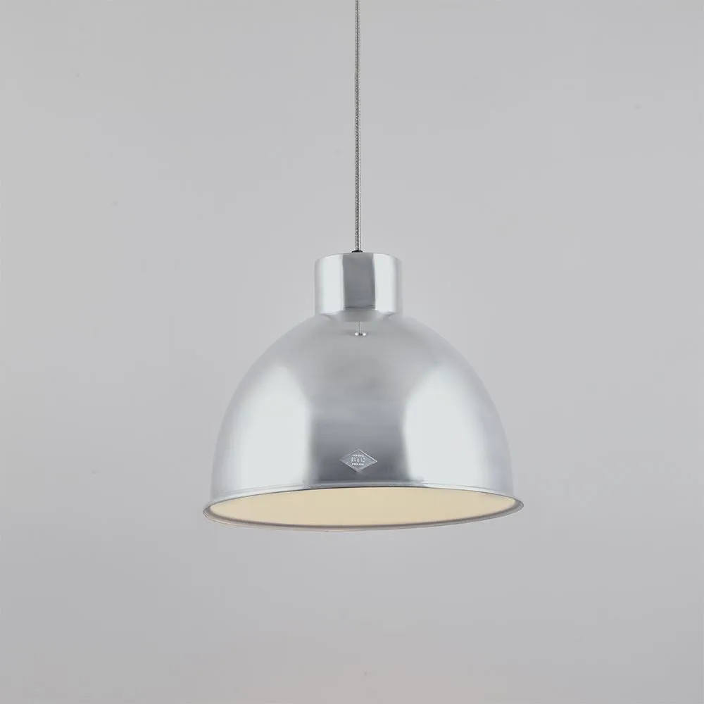 Medium Pendant Light with Glass Diffuser - Aluminium