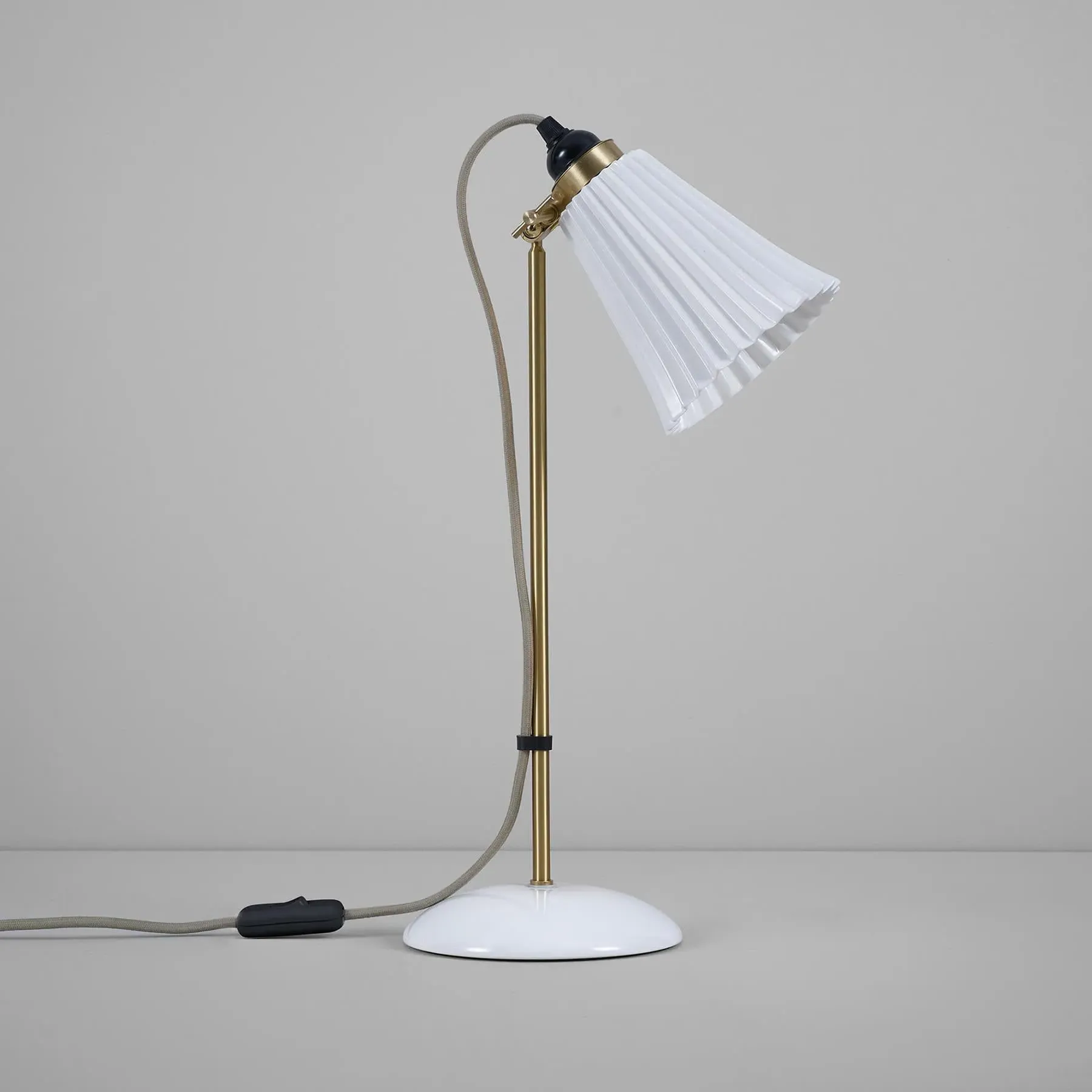 Medium Table Lamp - Brass, Bone China