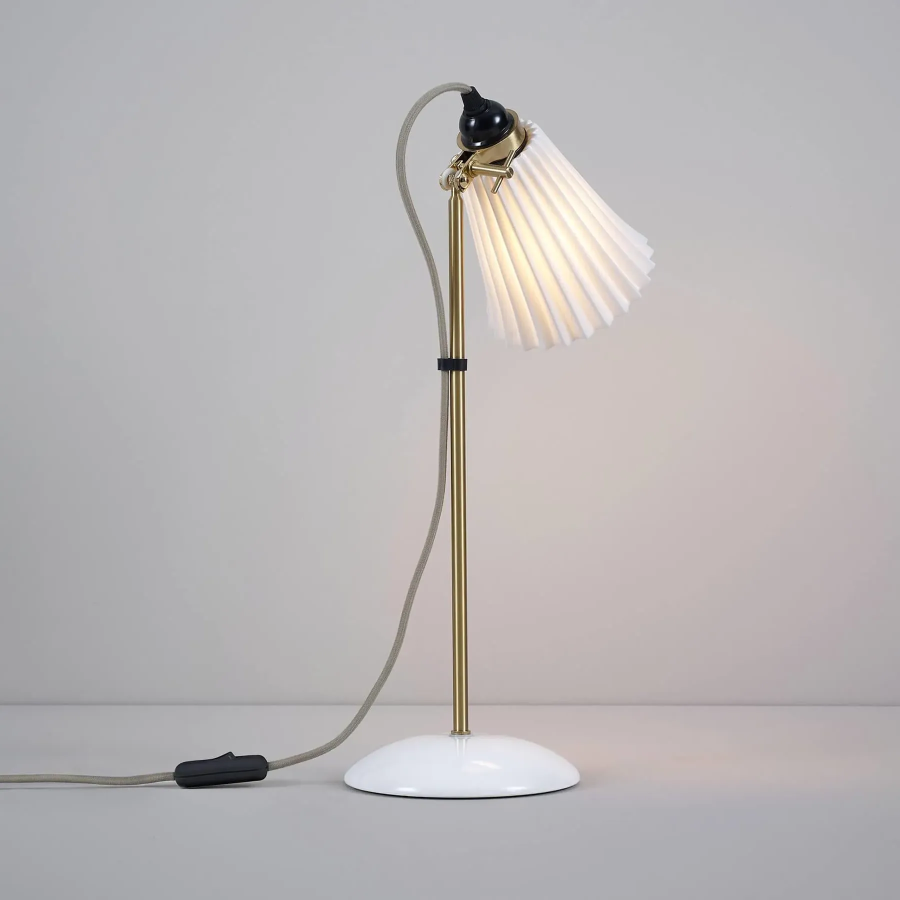 Medium Table Lamp - Brass, Bone China