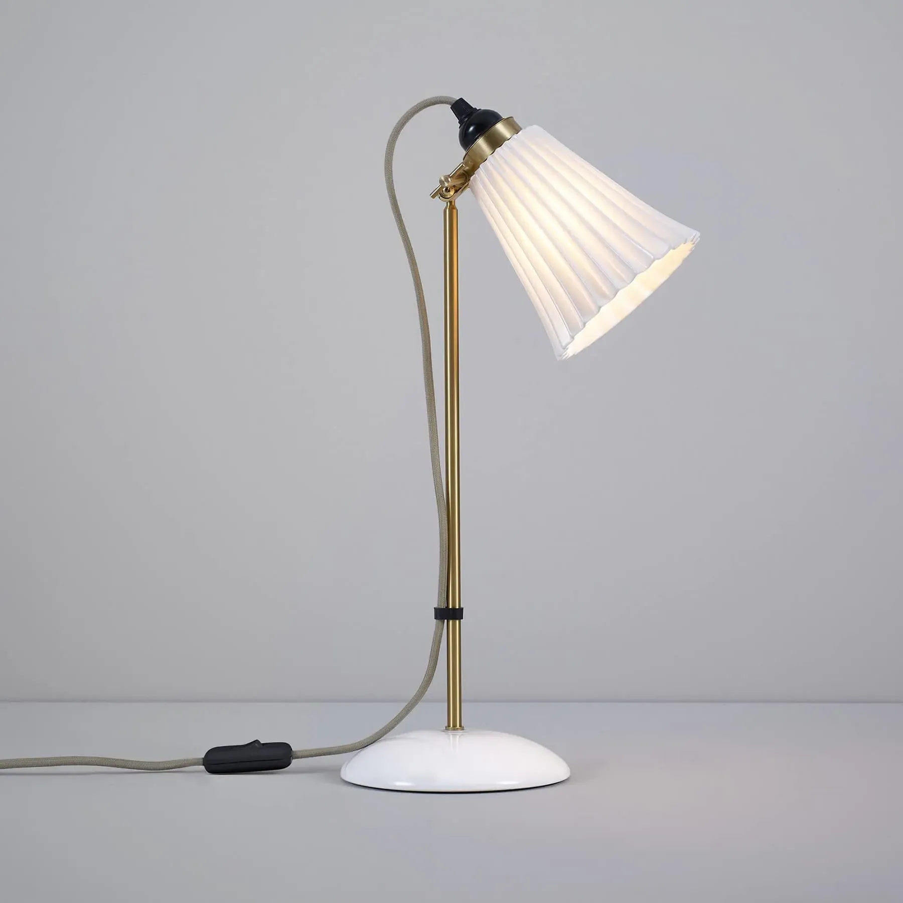 Medium Table Lamp - Brass, Bone China