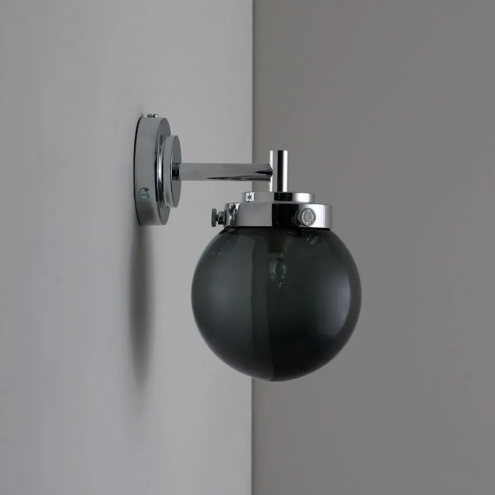 Mini Globe Wall Light - Anthracite, Brass