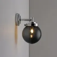 Mini Globe Wall Light - Anthracite, Chrome