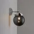 Mini Globe Wall Light - Anthracite, Chrome