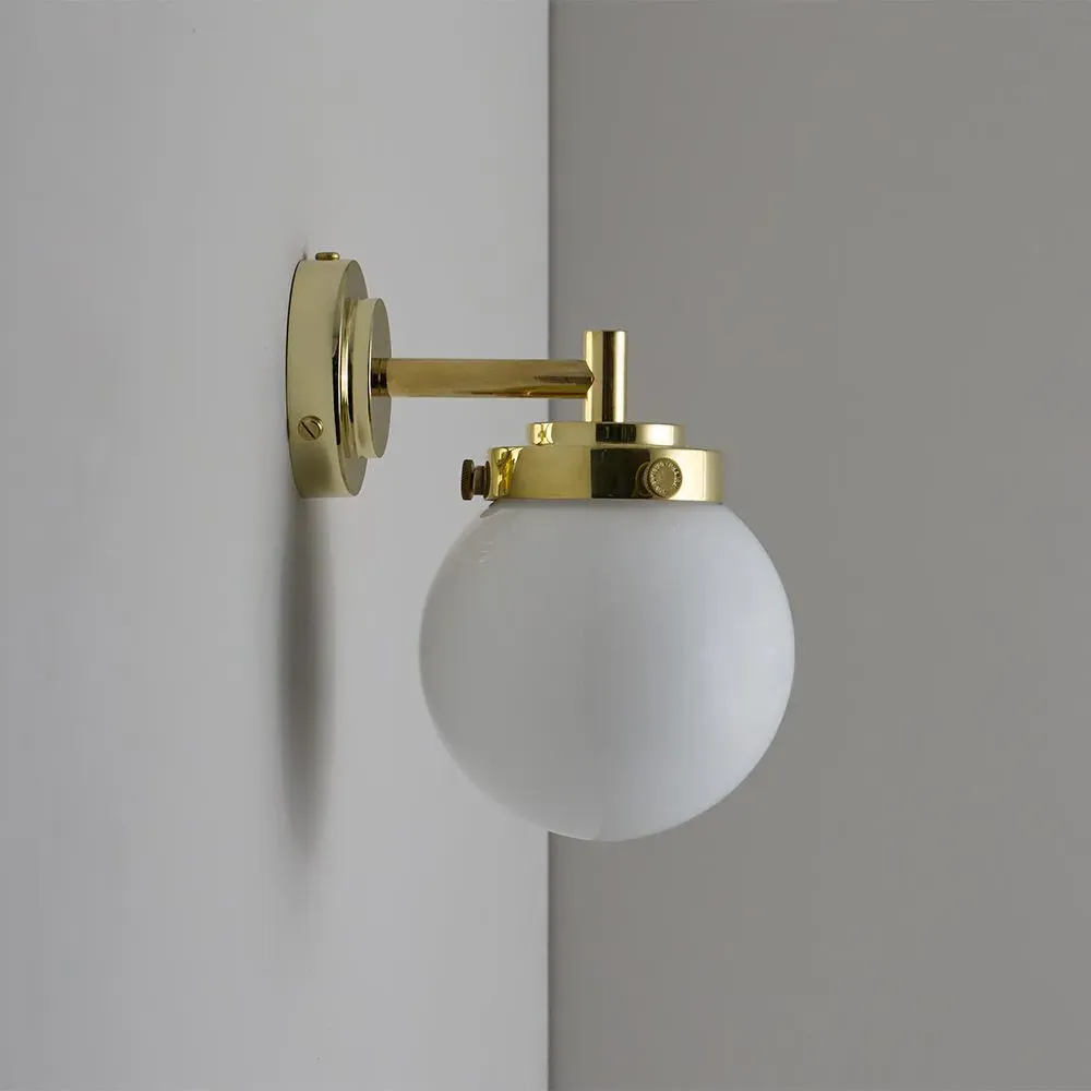 Mini Globe Wall Light - Clear, Chrome