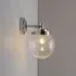 Mini Globe Wall Light - Clear, Chrome