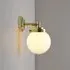 Mini Globe Wall Light - Opal, Brass