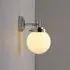Mini Globe Wall Light - Opal, Chrome