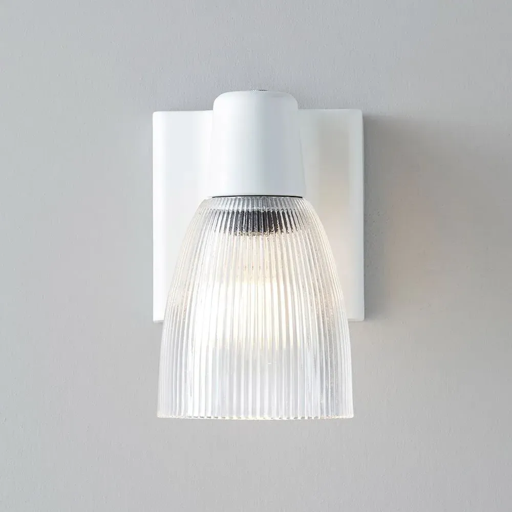 Minster 2 Prismatic Wall Light - Glass, Bone China