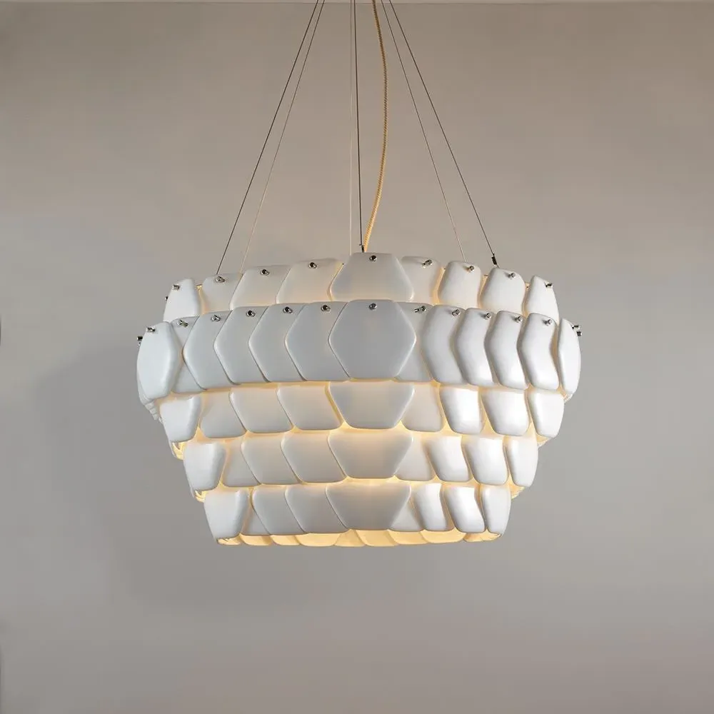 Oval Pendant Light - Bone China