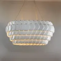 Oval Pendant Light - Bone China