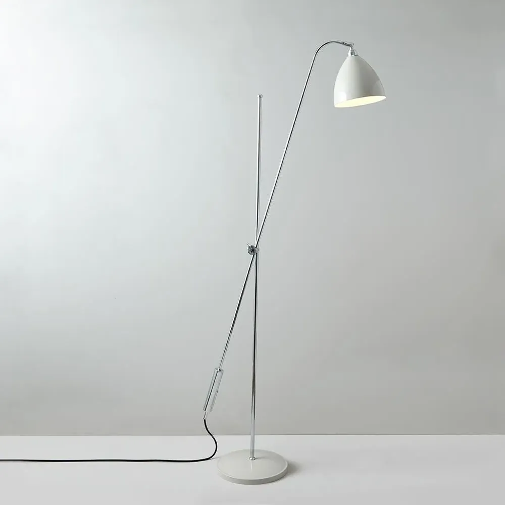 Overreach Floor Lamp - Olive Green, Chrome Frame