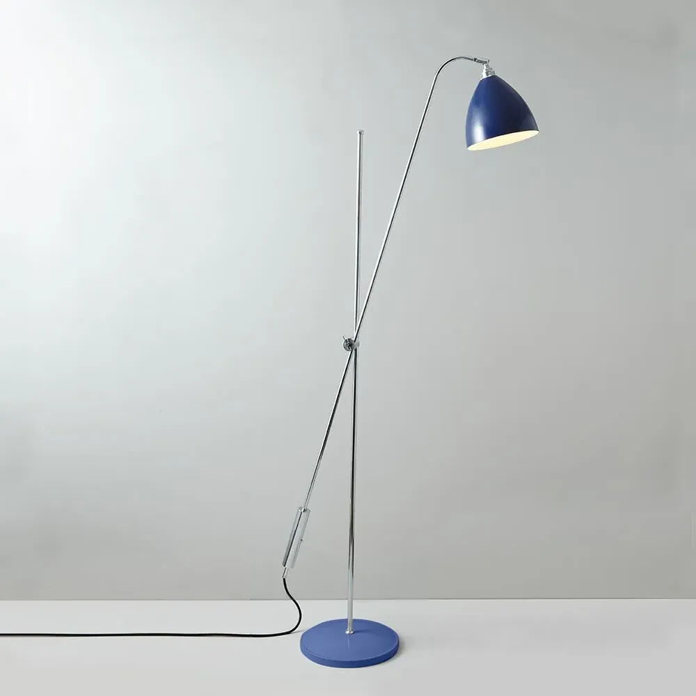 Overreach Floor Lamp with Adjustable Shade - Blue