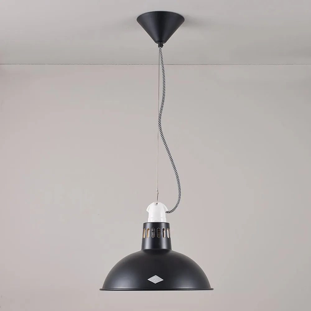 Paxo Pendant Light with Wide Base - Aluminium