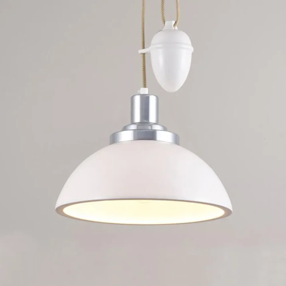 Rise & Fall Pendant Light Stepped - Bone China