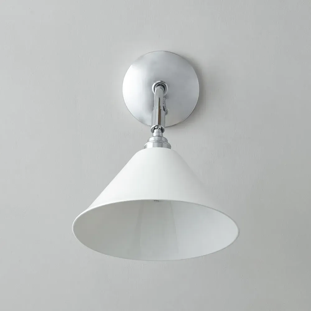 Short Wall Light with Adjustable Shade - Ceramic