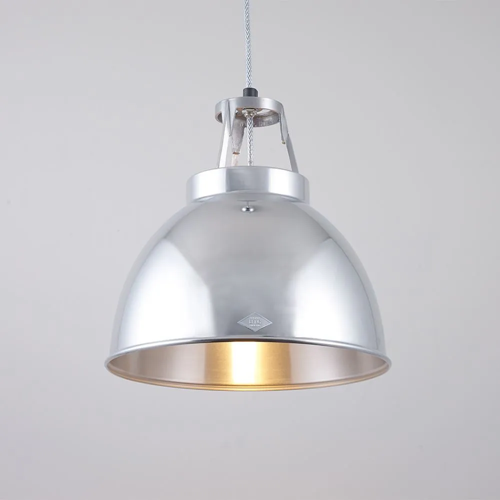 Size 1 Pendant Light - Natural Aluminium, Metal image