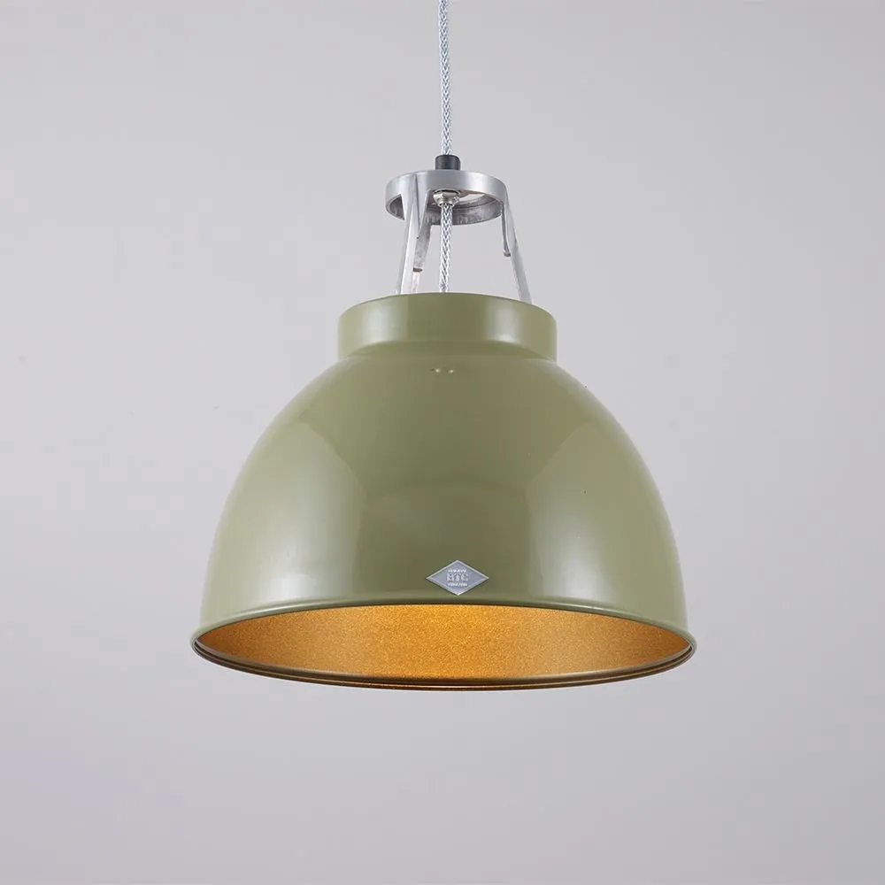 Size 1 Pendant Light - Olive Green, Metal