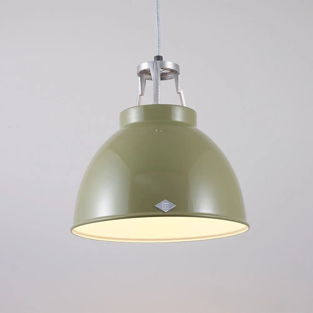 Size 1 Pendant Light - Olive Green, Metal