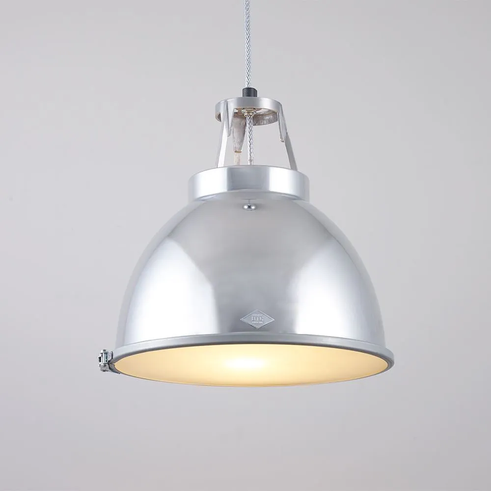 Size 1 Pendant Light with Diffuser - Aluminium, Steel image
