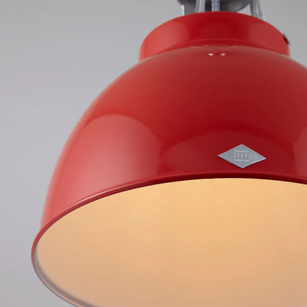 Size 1 Pendant Light with Diffuser - Grey, Steel