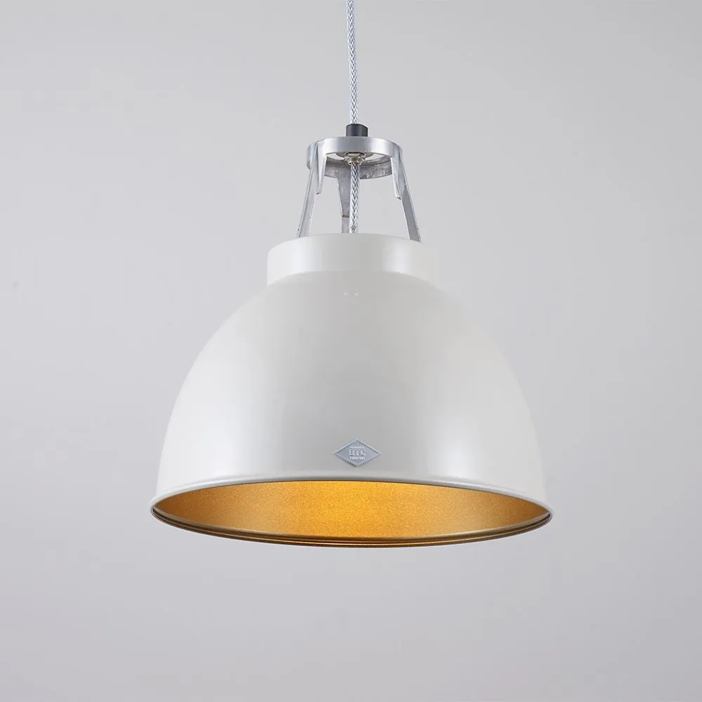 Size 1 Pendant Light with Diffuser - Grey, Steel