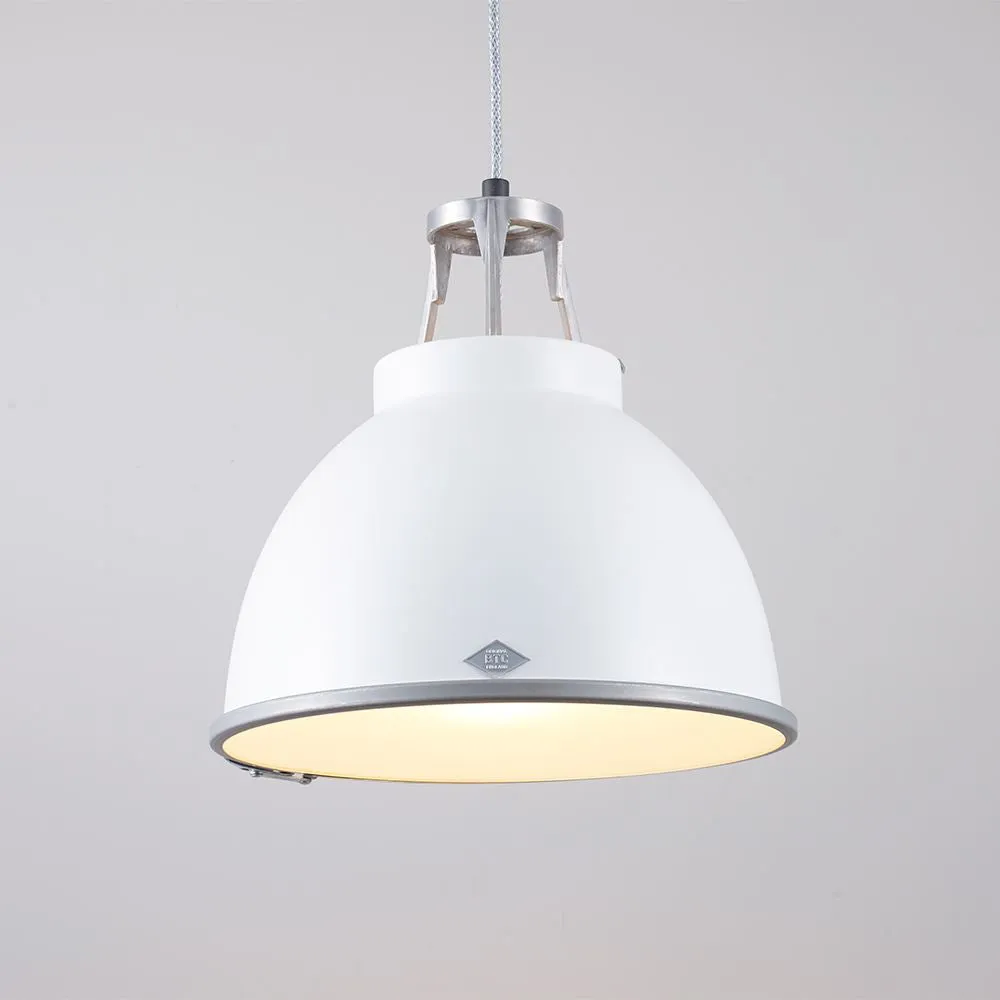 Size 1 Pendant Light with Diffuser - White, Steel