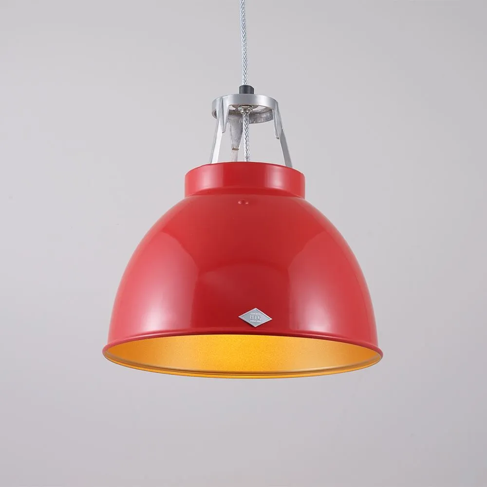 Size 1 Pendant Light with Diffuser - Yellow, Steel