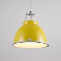 Size 1 Pendant Light with Diffuser - Yellow, Steel