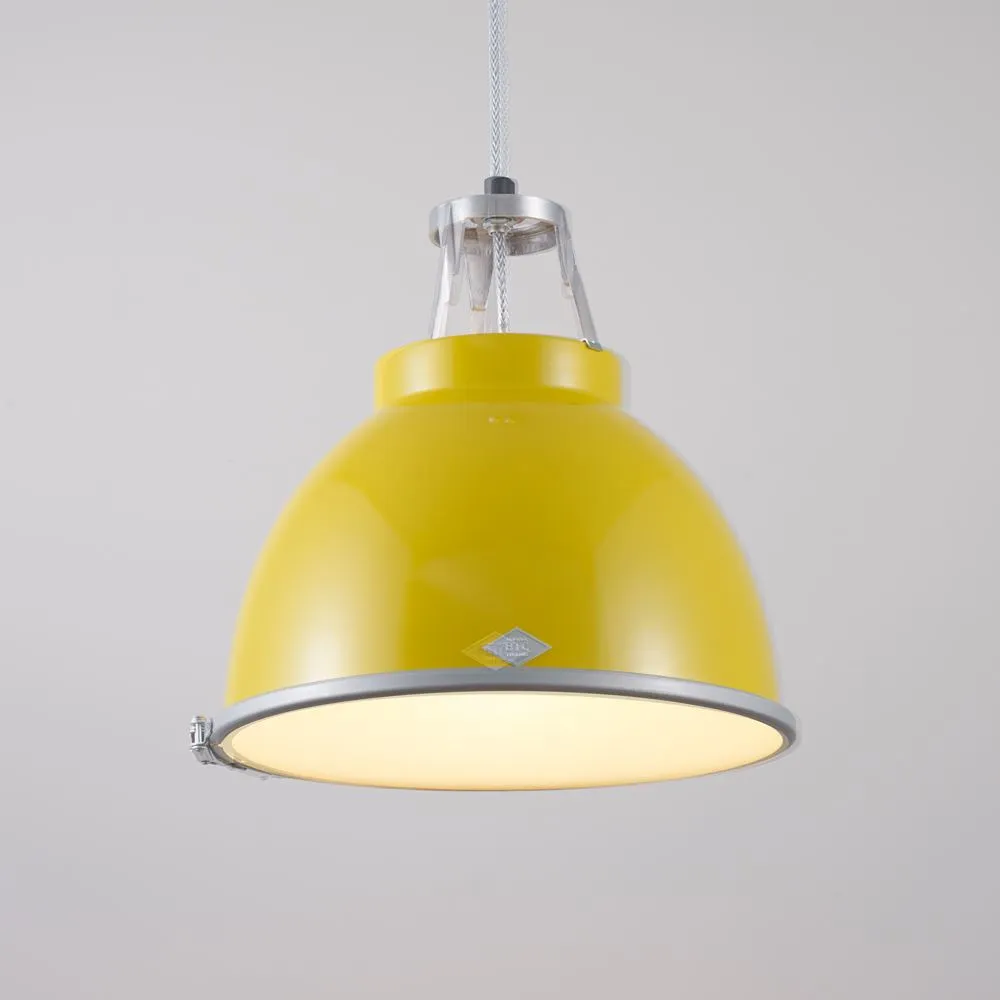 Size 1 Pendant Light - Yellow, Metal