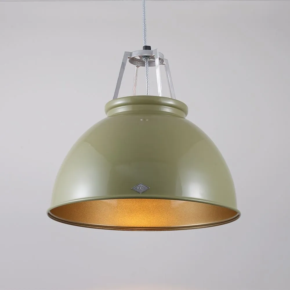 Size 3 Pendant Light Industrial - Green, Metal