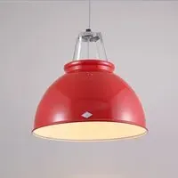 Size 3 Pendant Light Industrial - Red